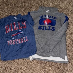 Buffalo Bills Blue and Gray Shirt & Hoodie Set